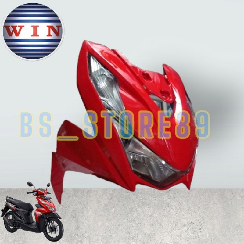TAMENG DEPAN FULL SET HONDA BEAT NEW LED DELUXE K1A  2020 2021 2022 2023 |  PANEL DEPAN FULSET HONDA BEAT NEW K1A | COVER LAMPU DEPAN HONDA BEAT K1A 2020 2021 2023 2022 | WIN