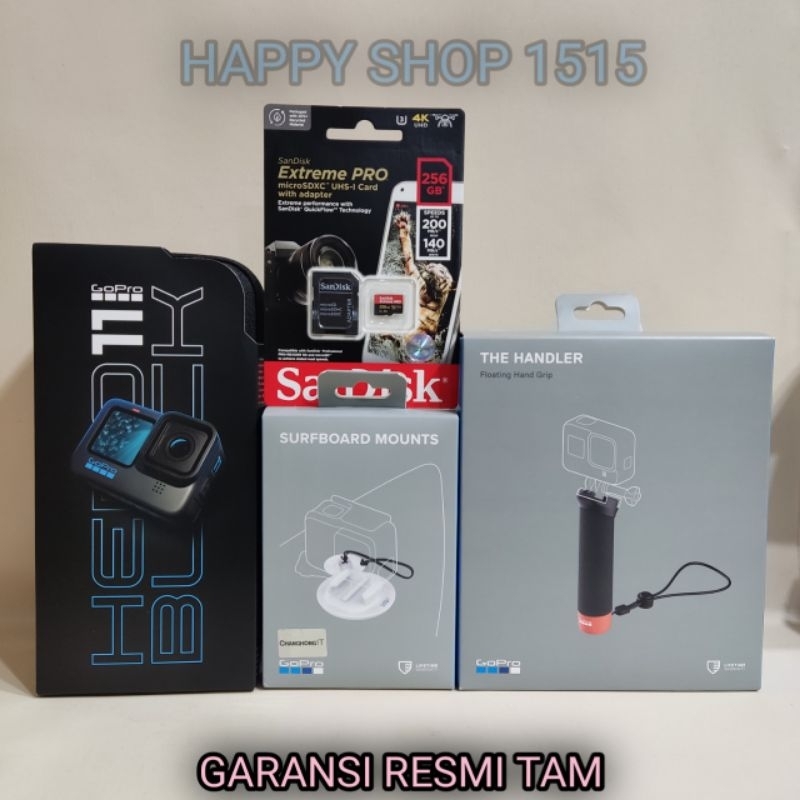 GOPRO HERO11 BLACK, hero 11 PAKET SURFING ORIGINAL & GARANSI RESMI