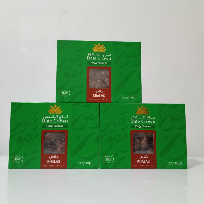 Date Crown Kurma Khalas 1 kg Premium Enak Manis