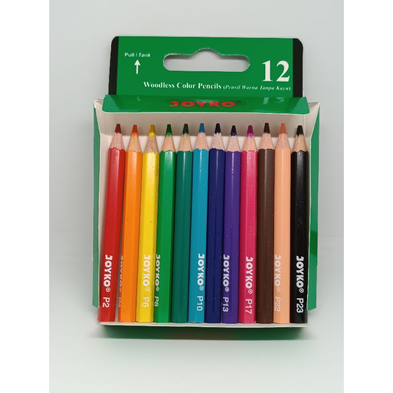 PENSIL WARNA KECIL JOYKO WARNA WARNI 1 PAK ISI 12 PENSIL WARNA 1 PAK