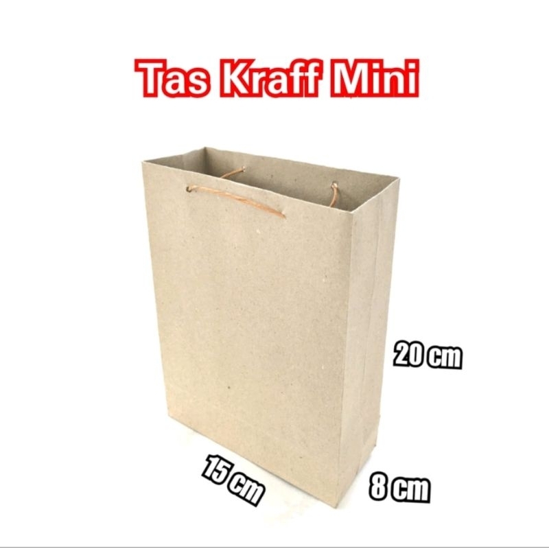 

Tas Paperbag Polos Kraft Ukuran 15x20x8 Mini (6pc)