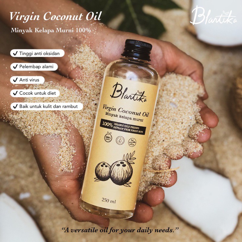 Virgin Coconut Oil VCO 100 ml - minyak kelapa murni 100% - Blantika -minyak VCO PREMIUM - EVCO ORIGINAL - Cold Pressed - VCO ORIGINAL  - VCO COLD PRESSED - VIRGIN COCONUT OIL ORGINAL - VCO MURNI