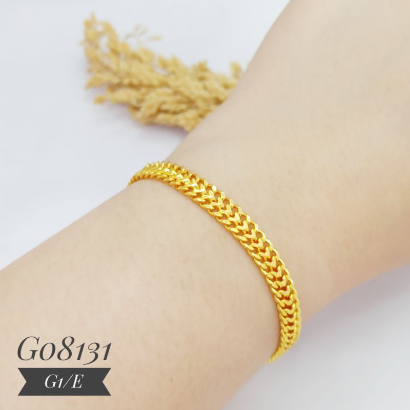 Gelang Fashion xuping Rhodium Rantai tikar 7m warna 24k G08131