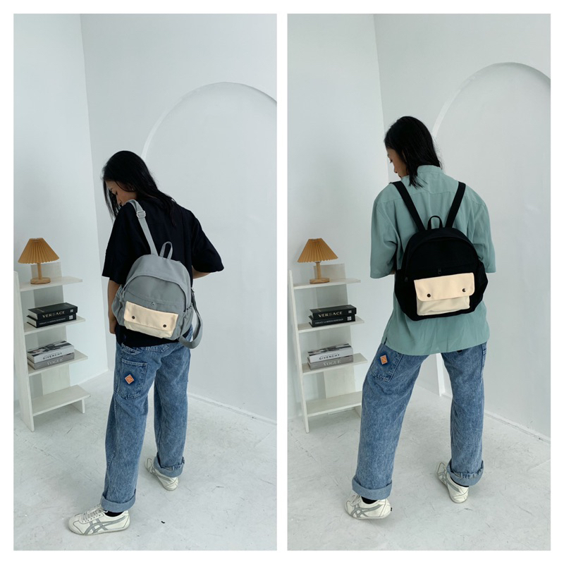 Zia Backpack Kanvas Sedang