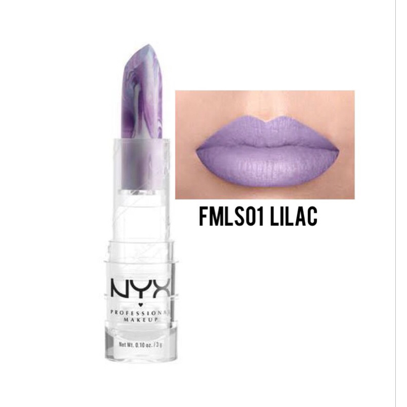 NYX Faux Marble Lipstick shade FMLS01 Lilac Product Full size