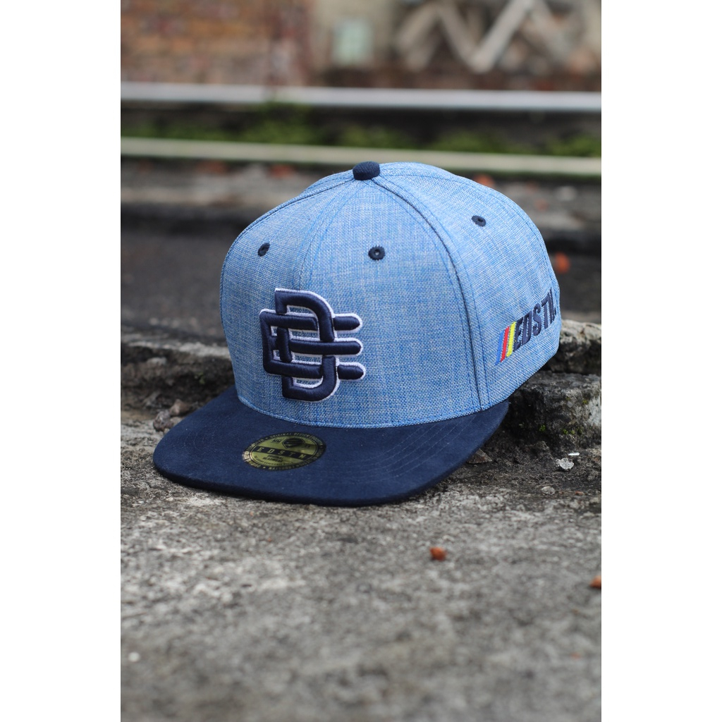 Eddostyn Topi Snapback Premium Distro Unisex Biru Kombinasi