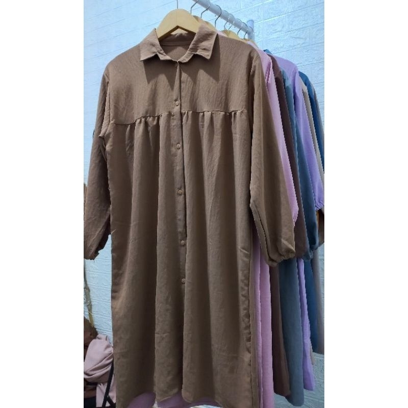 KEMEJA LONG TUNIK CRINKLE AIRFLOW