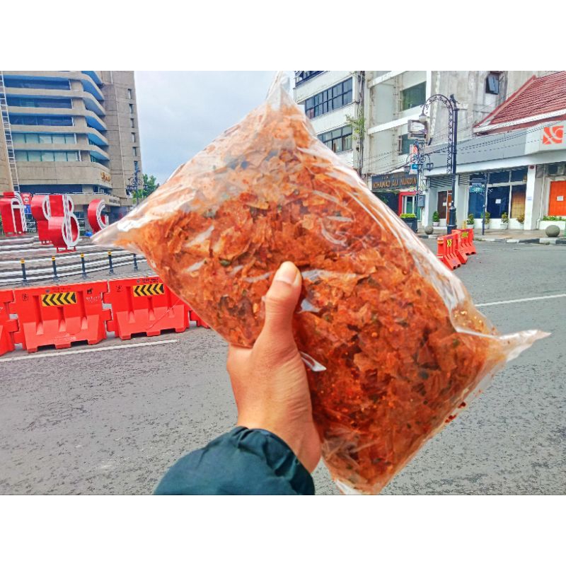 KERIPIK KACA 1KG PEDAS EXTRA DAUN JERUK