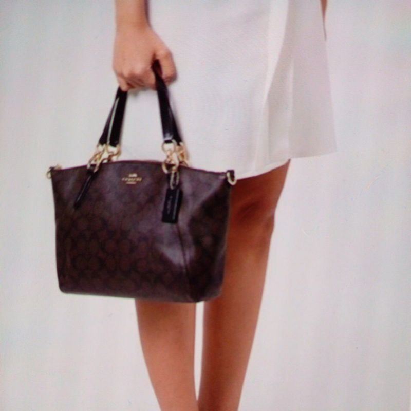 coach small kelsey signature black