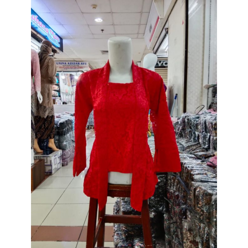 IndahKebaya • ATASAN KEBAYA KUTUBARU BROKAT / KEBAYA ENCIM NATAL KARTINI WARNA HITAM NAVY HIJAU BOTOL WARDAH PINK FANTA DUSTY COKSU SALEM GOLD MERAH CABE MAROON