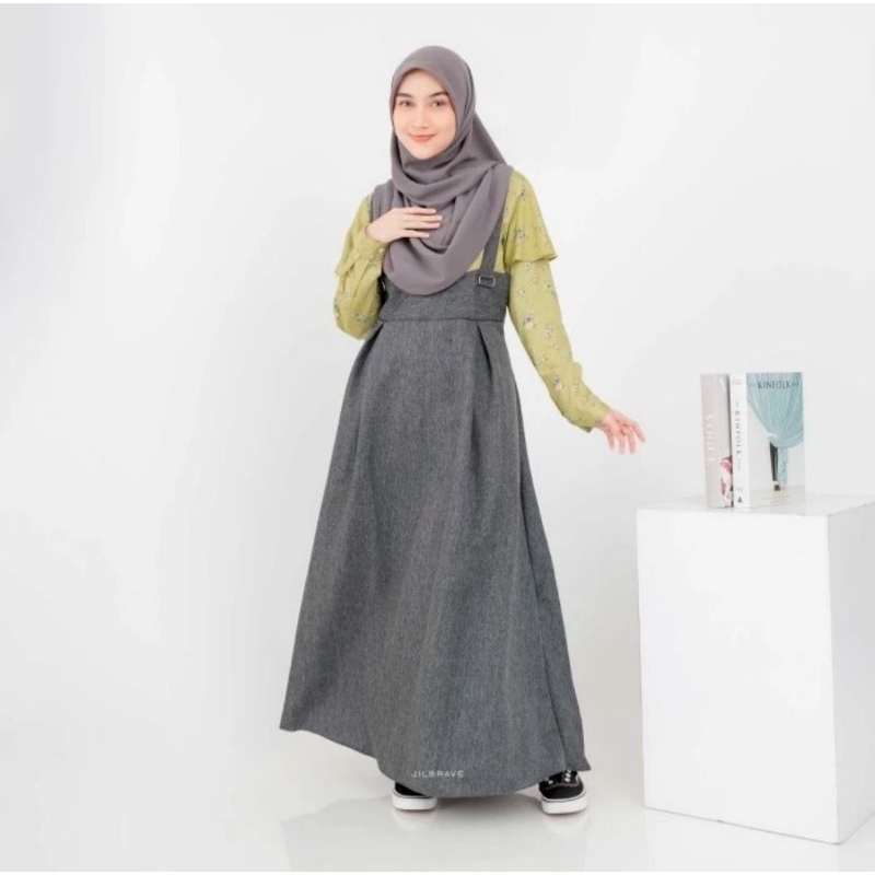 [BACA DESKRIPSI] JILBRAVE Qiana Overall warna Pinapple size L