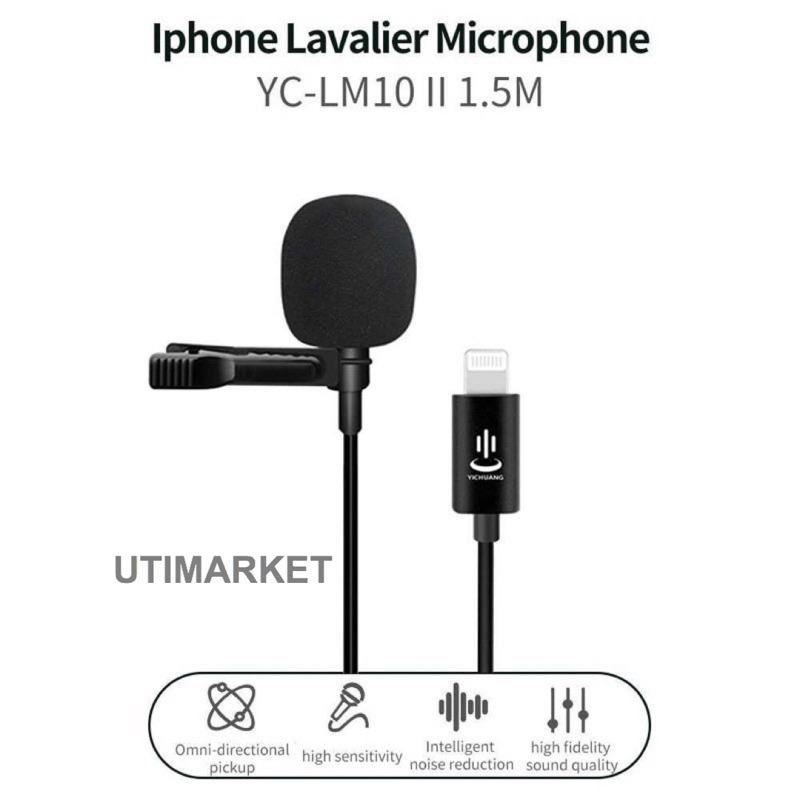 CLIP ON MICROPHONE LIGHTNING IPHONE IPAD-TAFFSTUDIO