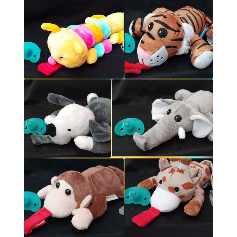 Empeng Silikon Dengan Klip Boneka Animal Yang Bisa Dilepas