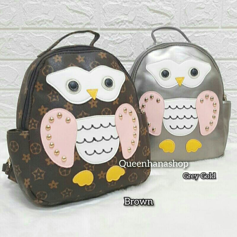 Tas Fashion Owl Ransel Anak Remaja Kekinian