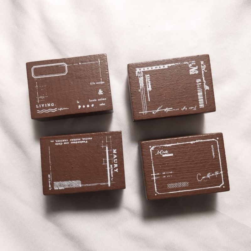 

Vintage Rubber Big Stamp • Stempel Karet Handle Kayu untuk Journaling dan Scrapbook Hazzel