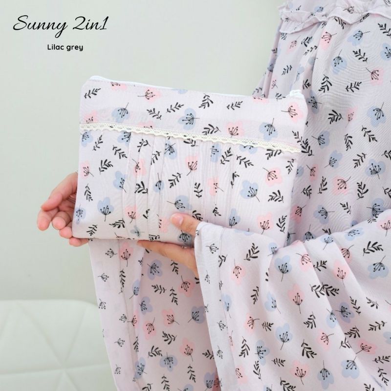 Mukena Anak Resleting Dagu Sunny 2in1