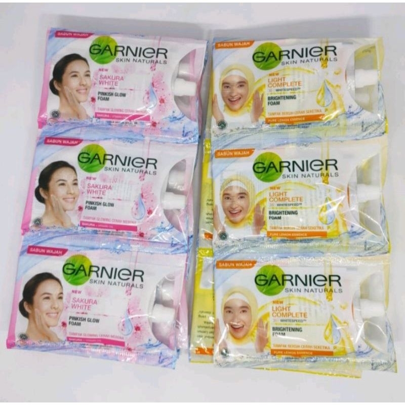 `ღ´ PHINKL `ღ´  Garnier Face Wash Sachet 9ml pembersih muka