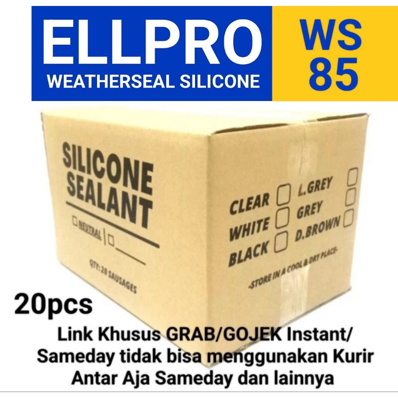 Lem Silikon Sosis Tahan Cuaca ELLPRO WS 85 Silicone Sealant (Link GRAB/GOJEK)