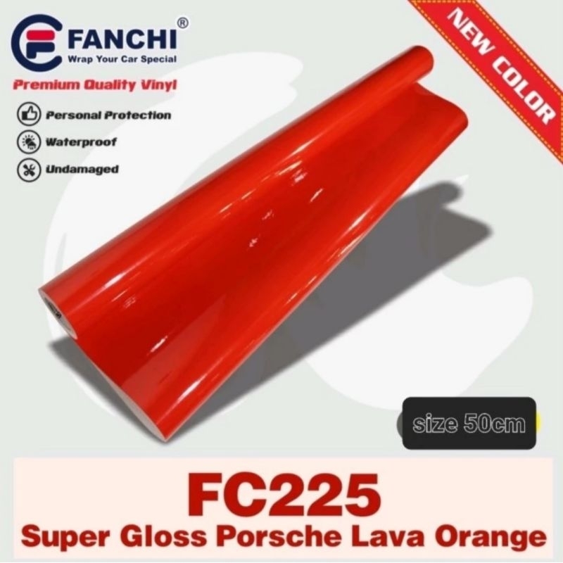 ROLL Sticker Fanchi FC225 Super Gloss Porsche Lava Orange 50cm × 8,5m ROLL