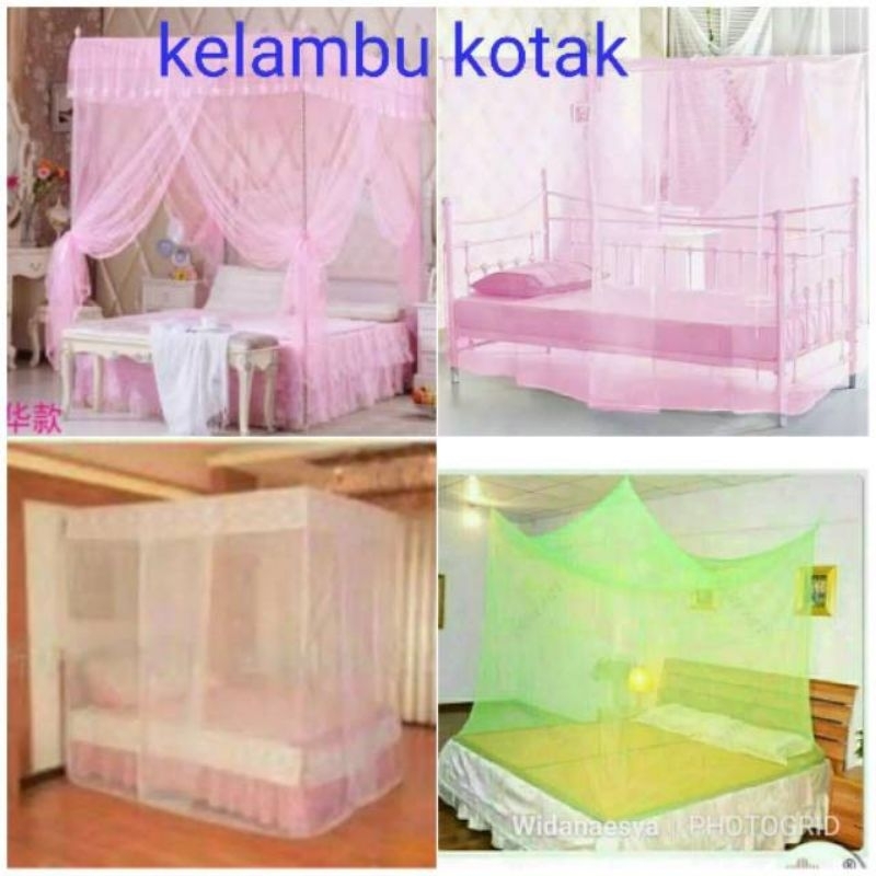 TERMURAH  Kelambu Tidur Kotak Polos Jumbo Kelambu Manohara 180 x 200 cm