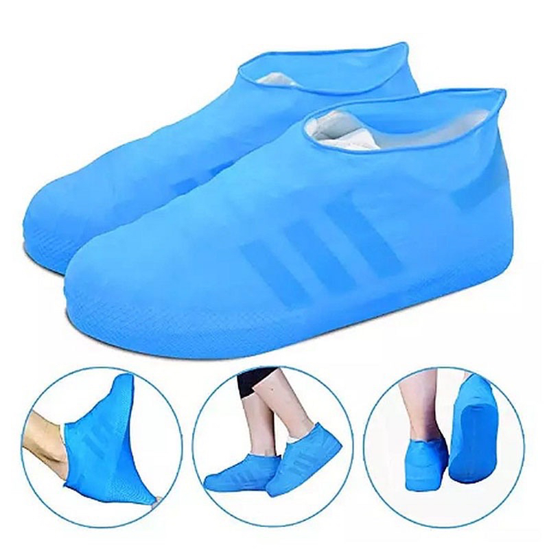 Cover Sepatu Karet Silicone Anti Air Sarung Pelindung Waterproof Silikon Shoes boots sendal kaki | Shoes Cover