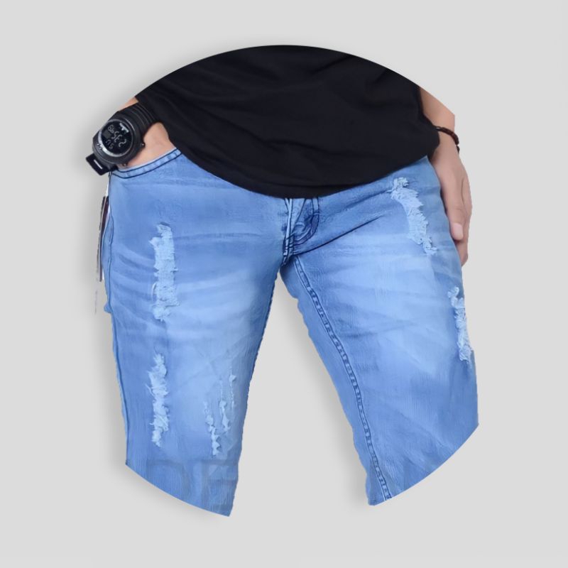 Celana Jeans Pria Panjang Sobek Remaja Distro Denim Dewasa Premium Robek Lutut Skinny Ripped Pensil Slimfit Stretch Standart
