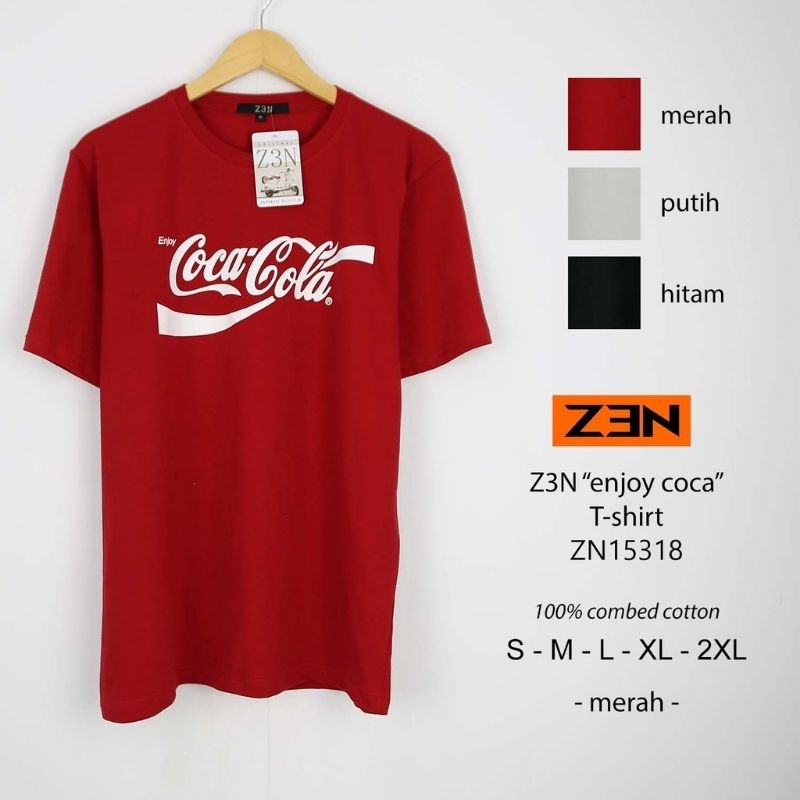 Kaos sablon enjoy Coca cola