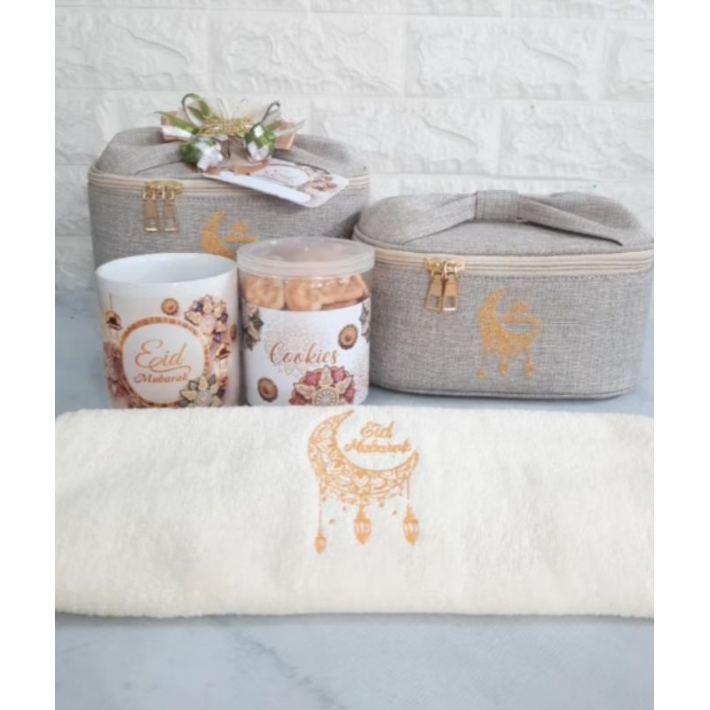 hampers lebaran ribbon bag / parcel lebaran / bingkisan lebaran / kardus lebaran / tas mika lebaran 