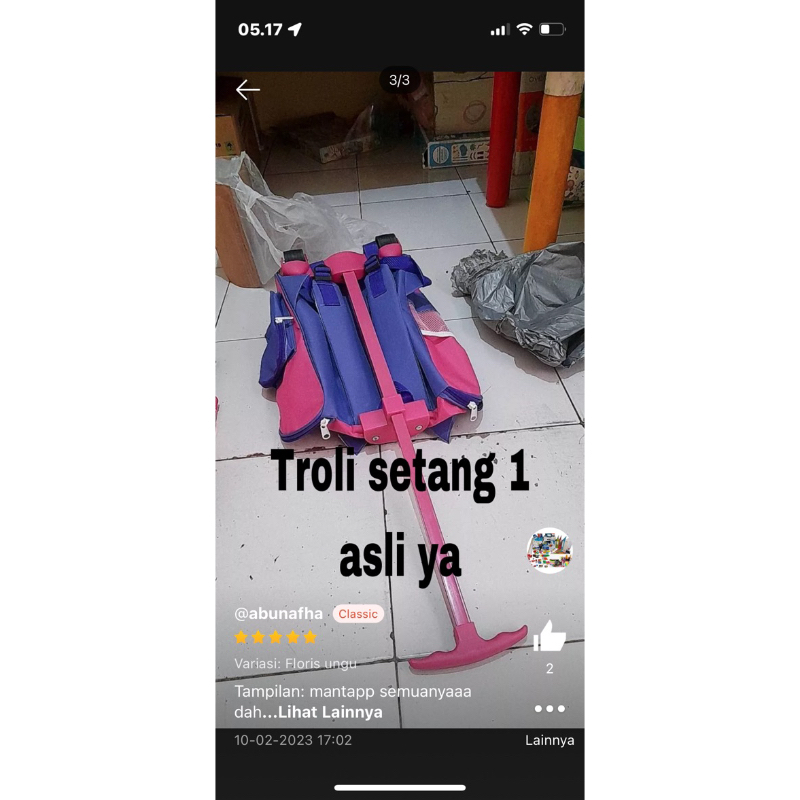 Tas Ransel Troli anak unicorn kudaponi lucu yang lagi viral