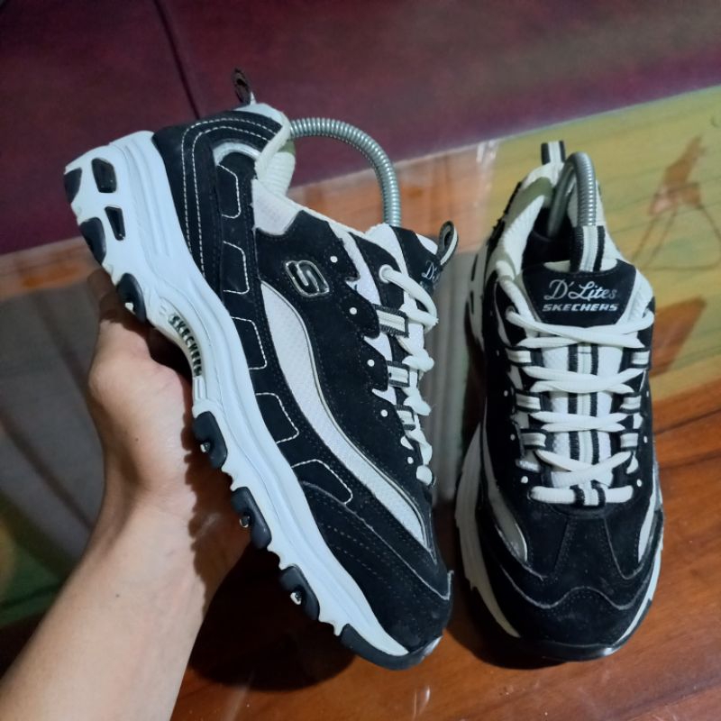 SKECHERS D'LITES SNEAKERS PRIA WANITA SEPATU CASUAL SECOND BRANDED