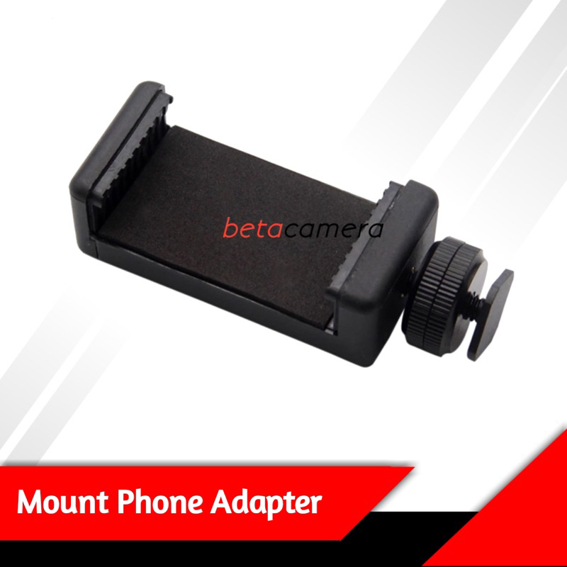 Dudukan Klip Ponsel 1/4 "+ Dudukan Tripod Adaptor Sekrup Hot Shoe untuk Kamera DSLR SLR dengan Ponse