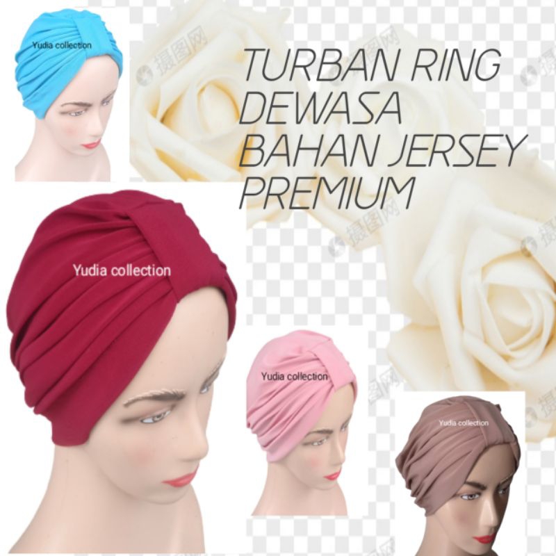 TURBAN RING DEWASA WANITA/TURBAN INSTAN JERSEY PREMIUM