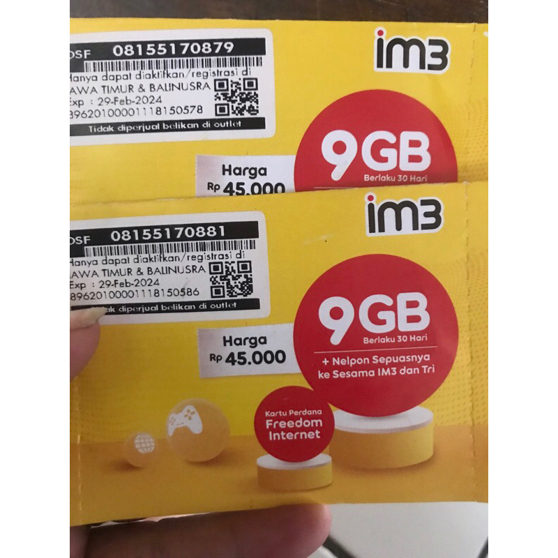 perdana 9gb indosat (nomer cantik 11digit)