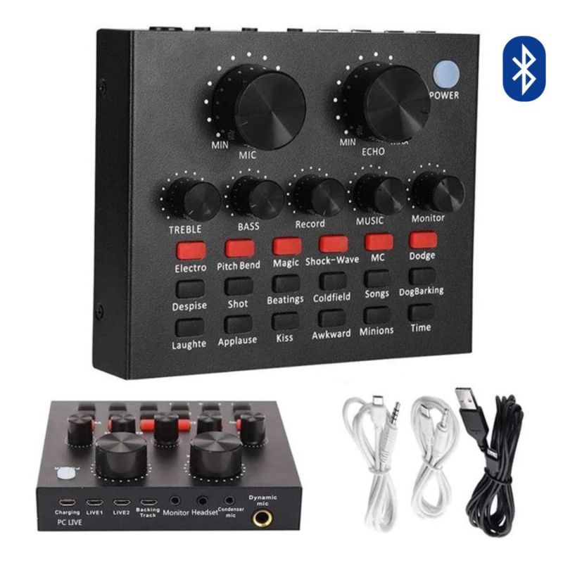 Soundcard V8 mixer buat karaoke