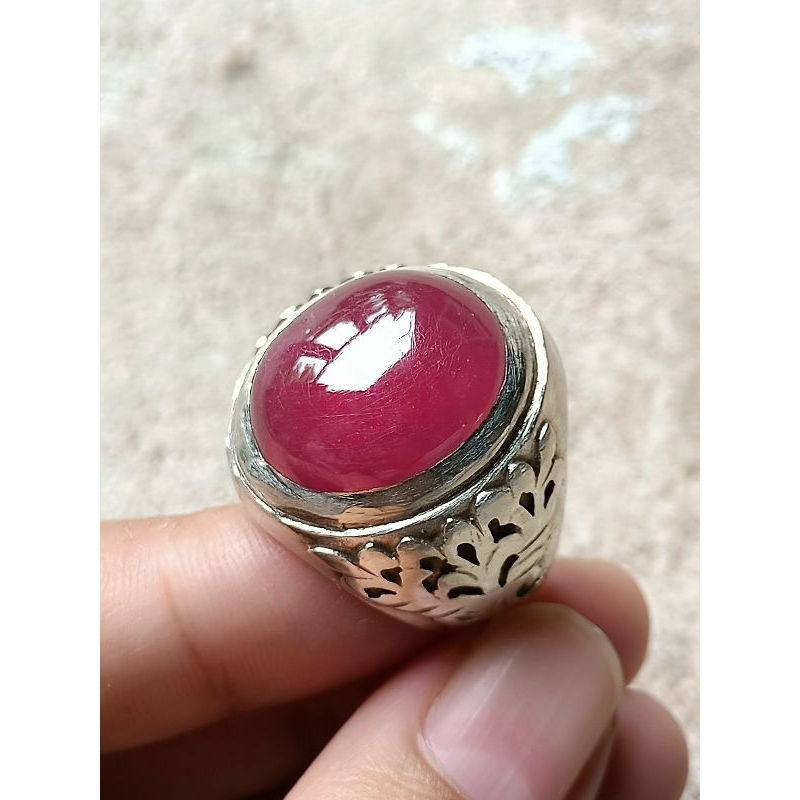 Ruby Mozambik Ring Perak