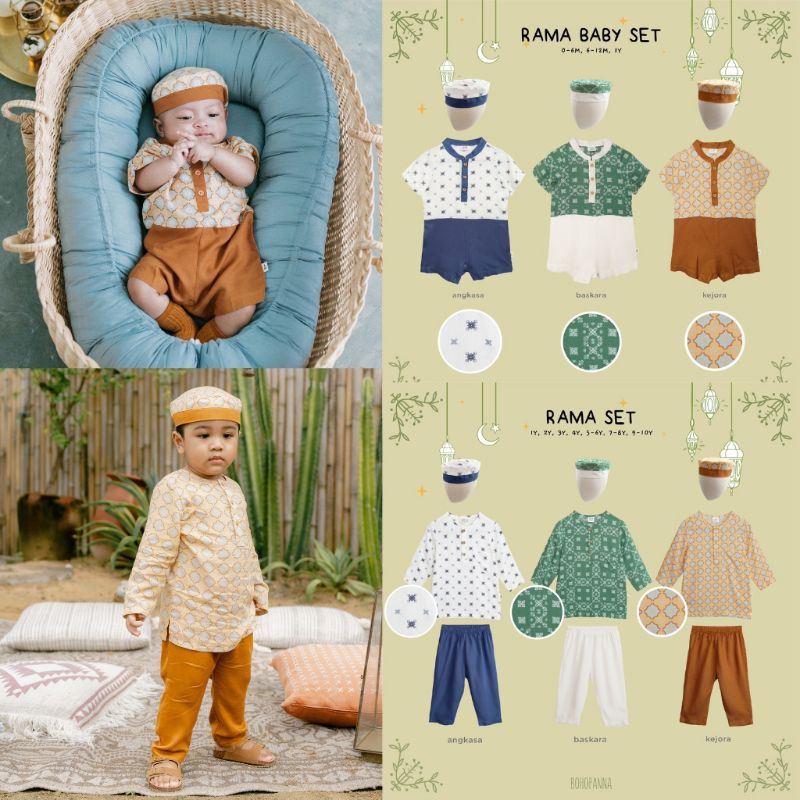 Bohopanna Rama Baby Set dan Rama Set / Setelan dan Jumper Cowok