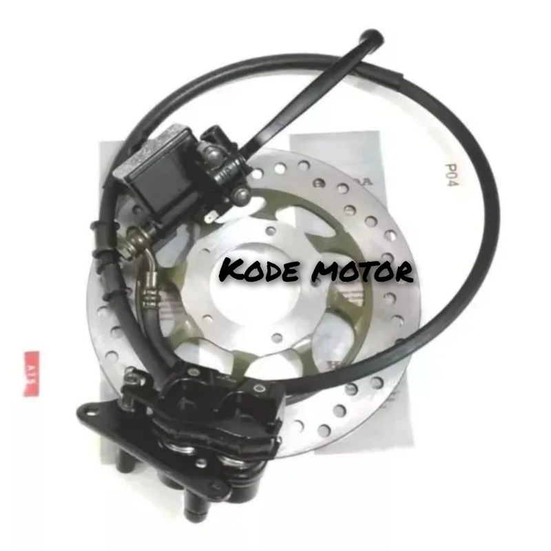 4 item Supra X Piringan Depan + Kaliper Depan + Master Rem Set Assy Depan + Selang Rem Depan Honda S