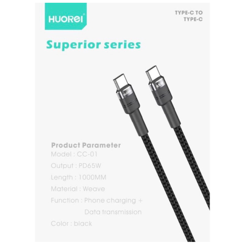 HOUREI Kabel Data Superior Series CC-01 CD-01 22W PD 1M Fast Charging -