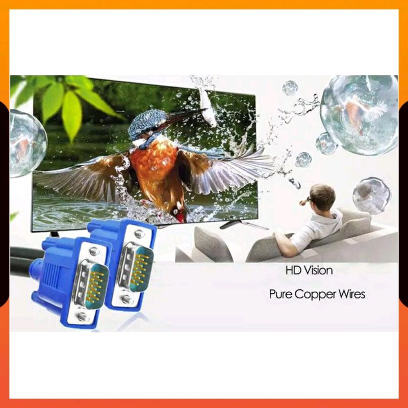 (COD) KABEL VGA TO VGA DIGITAL MALE TO MALE 1.5 METER / KABEL VGA KE VGA UNTUK KE LAPTOP MONITOR PROYEKTOR KOMPUTER 1.5M