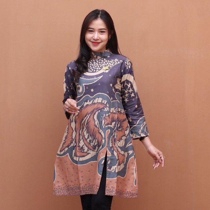 NK BATIK MIDI DRESS AMAYA TUNIK JUMBO FURING