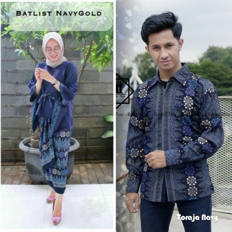 Kebayashopp couple kebaya batlist mix kemeja panjang/couple TERMURAH/couple kebaya tunangan/couple kebaya pesta/couple kebaya wusuda/couple kebaya sarimbit keluarga