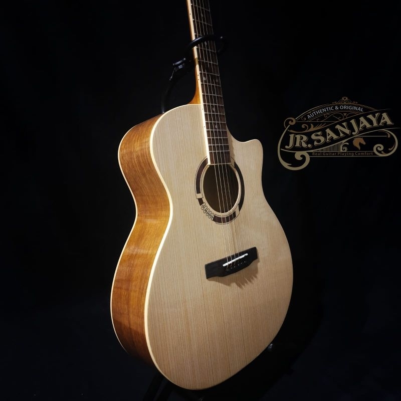 GITAR AKUSTIK/AKUSTIK ELECTRIK ORIGINAL JR.SANJAYA DREAM 01 GAN (FREE PACKING KAYU)