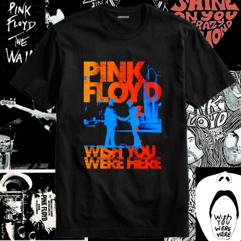 Baju Kaos Tshirt Pria Laki Cowok Unisex Band Pink Floyd Wish You Were Here Prism Monopoly Meddle The