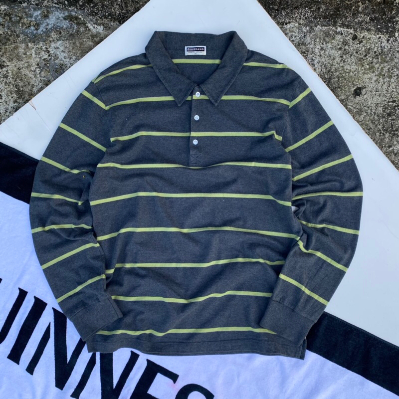 Giordano rugby shirt / polo lengan panjang