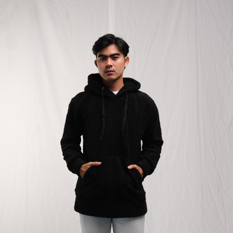 FULLOVER HOODIE HOBU BLACK SHERVA