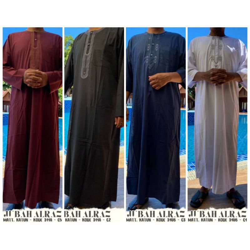 jubah Al Raz kerah oblong dewasa