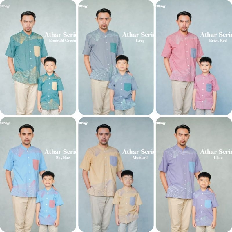 -akifabidOS- Koko ALTHAFF seri ATHAR koko couple ayah anak koko seragam ayah anak koko sarimbit ayah