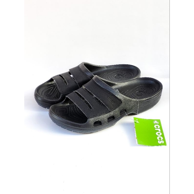 Crocs Yukon Mesa Slide 2 Sandal Selop Kulit Suede Pria Dewasa Sendal Karet Terbaru