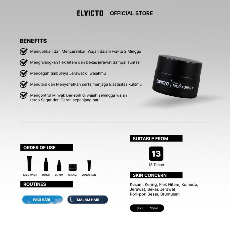 Elvicto Bright Up Moisturizer 15 gr