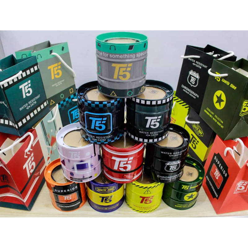 Terlaris New Arrival Jam Tangan Pria T5 H 4004G Original Acryclic Case Transparan Chronograph Water